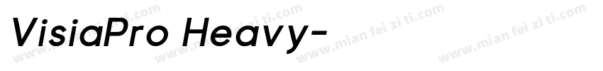 VisiaPro Heavy字体转换
